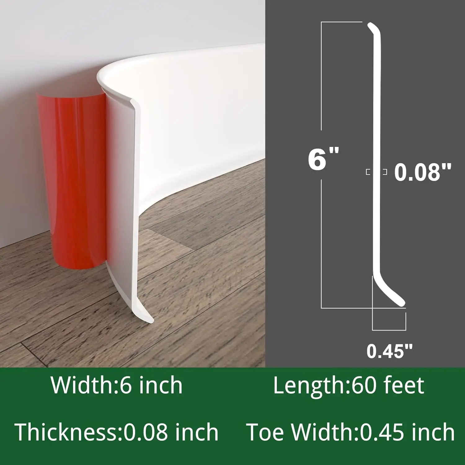 Flexible Baseboard Molding Tri - Baseboard Molding Trim recension och pris