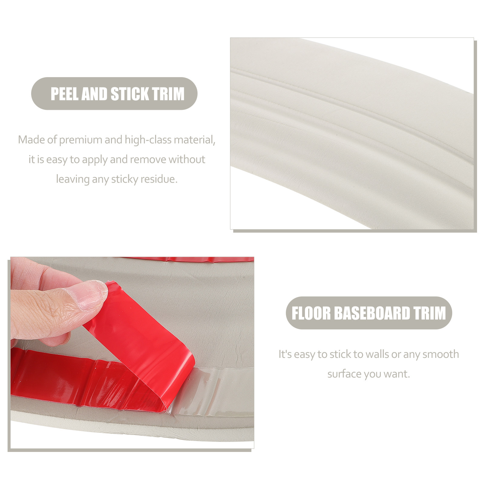 1 Roll Peel and Stick Floor Ba - Baseboard Molding Trim recension och pris