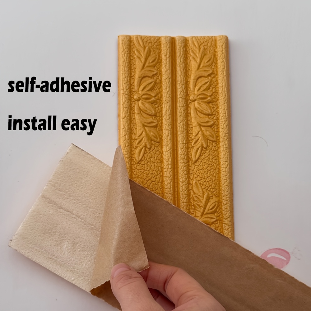 2pcs Emboss Self Adhesive cell - Baseboard Molding Trim recension och pris