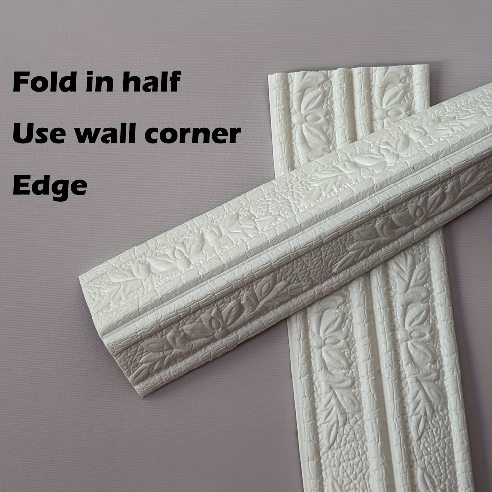 2pcs Emboss Self Adhesive cell - Baseboard Molding Trim recension och pris