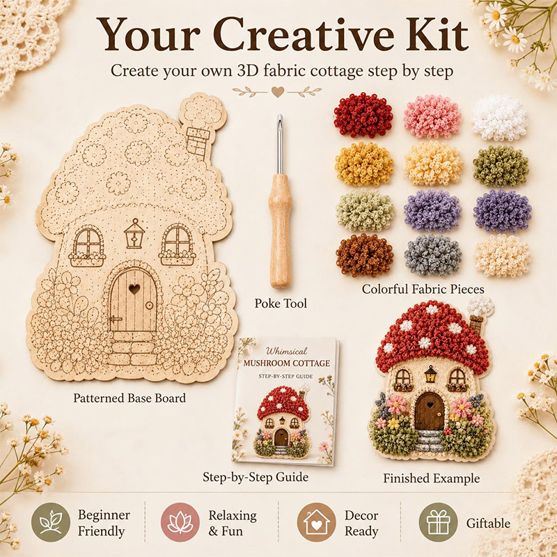 3D Mushroom House Poke Art DIY - Home Improvement House recension och pris