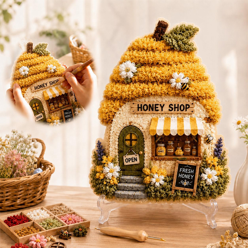 3D Mushroom House Poke Art DIY - Home Improvement House recension och pris