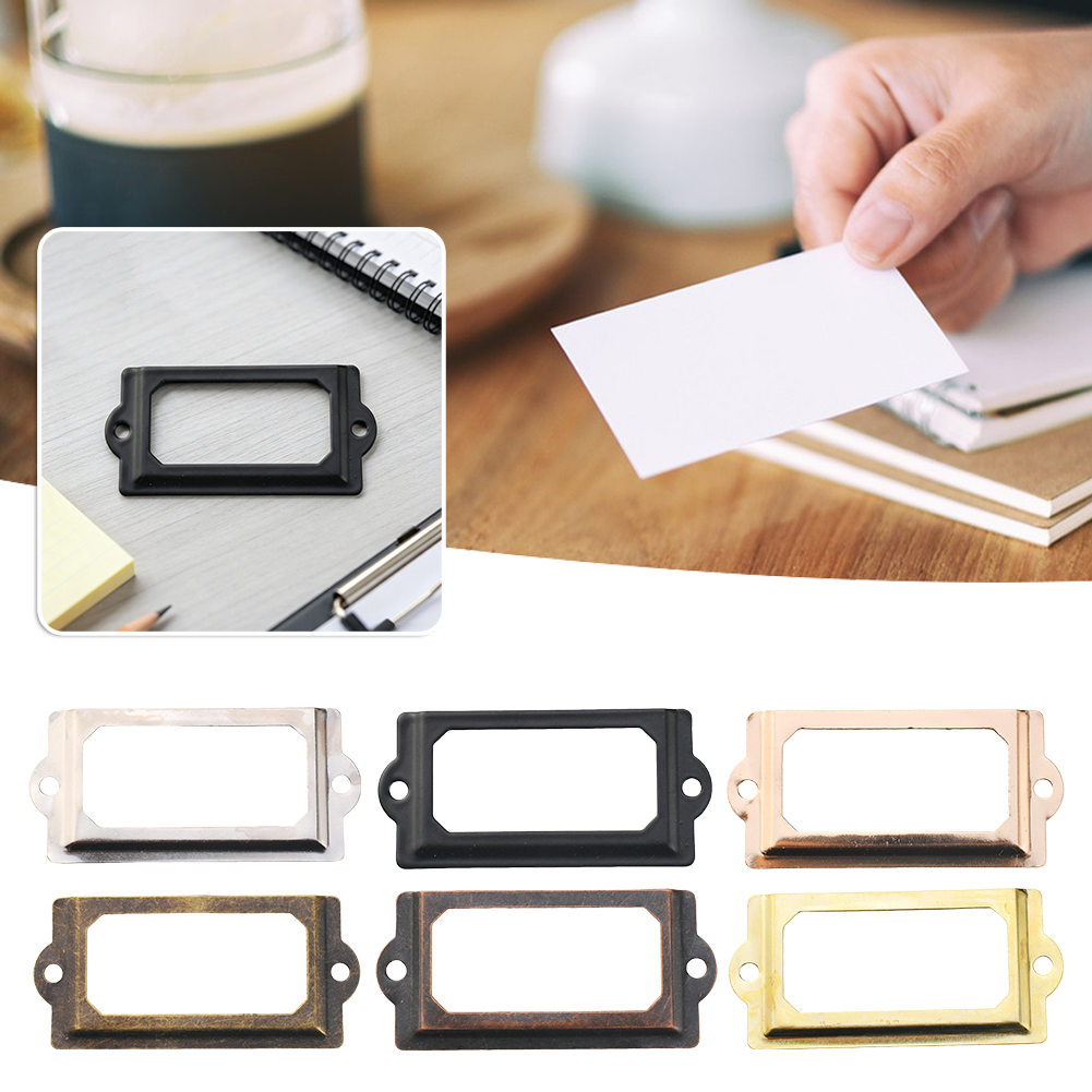 10pcs 70x33mm Metal Iron Label - Cabinet Handle Pull recension och pris