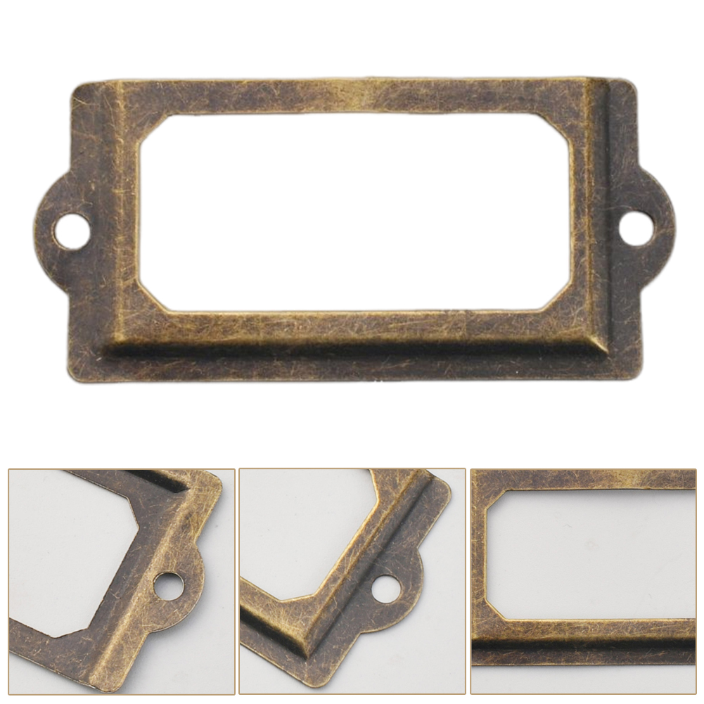10pcs 70x33mm Metal Iron Label - Cabinet Handle Pull recension och pris