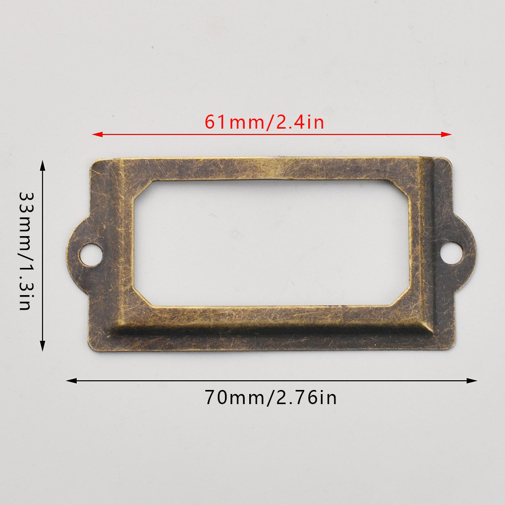 10pcs 70x33mm Metal Iron Label - Cabinet Handle Pull recension och pris