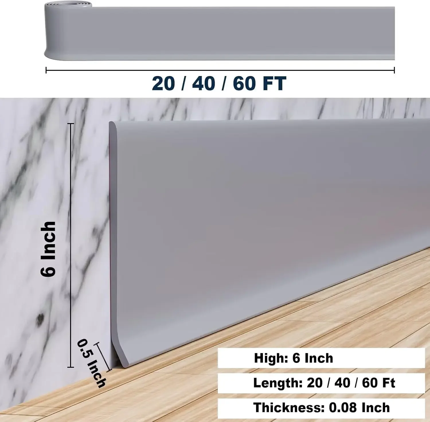Duzzy Flexible Baseboard Moldi - Baseboard Molding Trim recension och pris