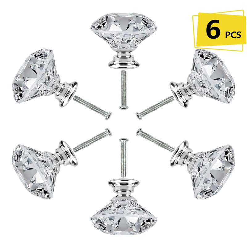 6Pcs Cabinet Knob with Screws  - Cabinet Handle Pull recension och pris